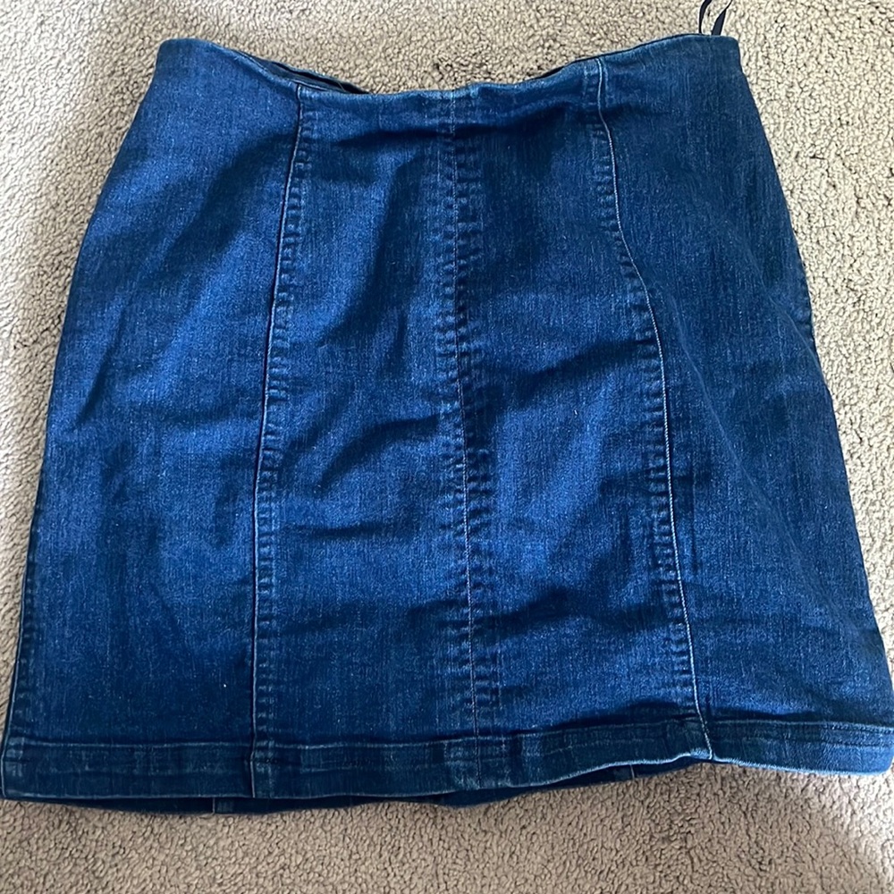 altard state denim skirt
